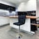 Leather Swivel Bar Stool 114x45x45 cm - Black