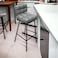 Grey Bar Stool 125x45x45 cm