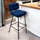 Blue Bar Stool 125x45x45 cm