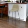 Beige leather bar chair (100x45x45 cm)