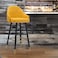 Yellow leather swivel bar stool 108x42x48 cm