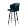 Dark gray velvet swivel bar stool 104x50x42 cm