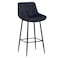 Navy velvet bar stool (102x43x52 cm)