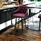 Swivel leather bar stool