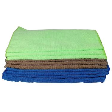 Washable Microfiber Cleaning Cloth For Vehicle &amp; Home Use (Pack of 10, Multicolor)