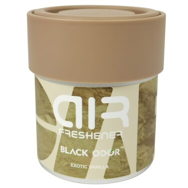 Exotic Vanilla Gel Air Freshener by Black Odor&trade; - Ideal for Car and Home Use