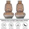 2PCS Premium Faux Leather Car Seat Covers with Breathable Woven Fabric - Universal Fit for Cars, SUVs, and Trucks