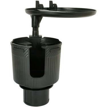 Adjustable Car Cup Holder with Phone Stand and Tray, Perfect for Drinks and Snacks