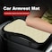 Beige &amp; Black Car Armrest Cushion Pad - Comfortable Center Console Protector