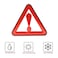 Compact Reflective Emergency Warning Triangle 13 cm - Roadside Safety Hazard Sign for Cars, Trucks, and Motorcycles