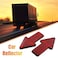 2pcs Red Plastic Arrow Shape Vehicle Car Reflector Reflective Plate Sticker