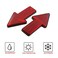 2pcs Red Plastic Arrow Shape Vehicle Car Reflector Reflective Plate Sticker