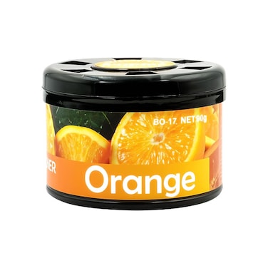 معطر هواء السيارة من بلاك أودور بزيت عطري طبيعي 90 جرام - يدوم طويلاً، مضاد للانسكاب، منعش على أساس جل للسيارة والمنزل والمكتب (برتقالي)