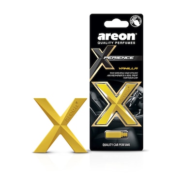 AREON X-perience X Car Air Freshener Card - Long-Lasting Premium Fragrance   Easy Clip Design for AC Vents - Quality Car Perfume (Vanilla)
