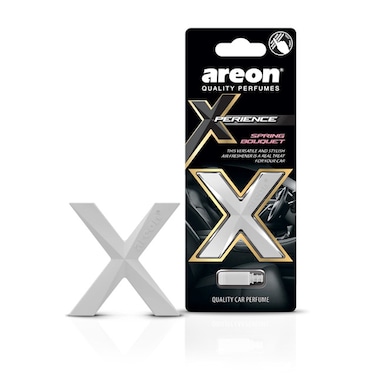 AREON X-perience X Car Air Freshener Card - Long-Lasting Premium Fragrance   Easy Clip Design for AC Vents - Quality Car Perfume (Spring Bouquet)
