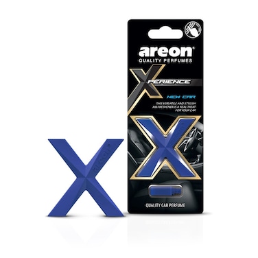 AREON X-perience X Car Air Freshener Card - Long-Lasting Premium Fragrance   Easy Clip Design for AC Vents - Quality Car Perfume (New Car)