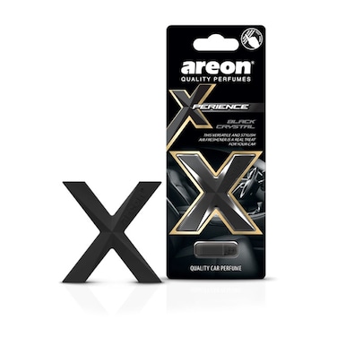 AREON X-perience X Car Air Freshener Card - Long-Lasting Premium Fragrance   Easy Clip Design for AC Vents - Quality Car Perfume (Black-Crystal)
