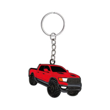 Ford Raptor Red Truck Keychain - Durable Zinc Alloy for Keys and Bags