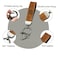
Luxury Leather and Carbon Fiber Keychain with 360&deg; Rotating Swivel Ring, Portable Spring Snap, Durable Design, Stylish and - Gift women and men Key Fob Keychain Key Chain (GM-Brown)