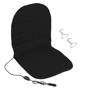 جهاز تدليك حراري قابل للتعديل لمقعد السيارة مع تدليك عميق للظهر بالكامل، وسادة كرسي التدليك للمنزل والمكتب واستخدام السيارة، مادة مقاومة للهب، (أسود)