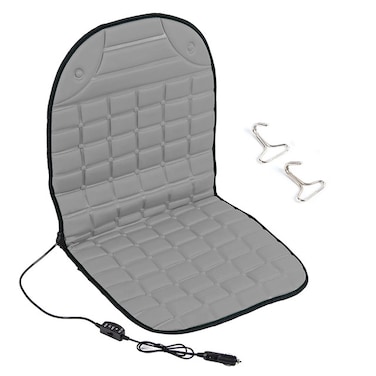 جهاز تدليك حراري قابل للتعديل لمقعد السيارة مع تدليك عميق للظهر بالكامل، وسادة كرسي التدليك للمنزل والمكتب واستخدام السيارة، مادة مقاومة للهب، (رمادي)