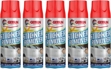Combo Offer - Buy 5 Pcs GET SUN Sticker Remover 450ml Spray Adhesive Clean-Up For Cars And Home