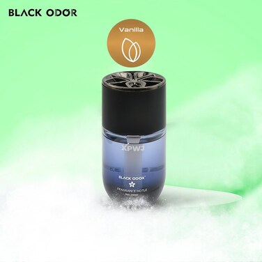 Black Odor Car Air Freshener   Hotel Scent  Compact Twist-Top Design     Perfect for Dashboard or Cup Holder-160ml(Vanilla)
