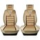 Universal Fit Cushioned Car Seat Cover 2pcs, Soft and Durable Beige Fabric, Easy Installation, Front Seat Covers with Storage Pockets, Fits Cars, SUVs, Hatchbacks.
