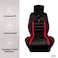 أغطية مقاعد السيارة المبطنة باللونين الأسود والأحمر (قطعتان) - متوافقة مع الوسادة الهوائية، سهلة التركيب، أغطية مقاعد أمامية مع جيوب تخزين للسيارات وسيارات الدفع الرباعي والسيارات ذات الباب الخلفي