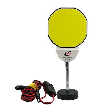 مصباح طوارئ LED COB 3XR - مصباح عمل محمول بقوة 12 فولت للتخييم والأنشطة الخارجية وصيد الأسماك والإصلاح مع مشابك للسيارة والبطارية