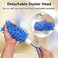 Microfiber Duster  25" to 75" Extendable Pole, Washable Dusters for Cleaning, Cleaning Supplies for Office, Car, Window, Furniture, Ceiling Fan (Sky Blue)
