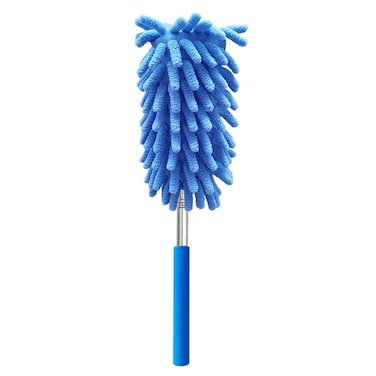 Microfiber Duster  25" to 75" Extendable Pole, Washable Dusters for Cleaning, Cleaning Supplies for Office, Car, Window, Furniture, Ceiling Fan (Sky Blue)
