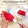 Microfiber Duster  25" to 75" Extendable Pole, Washable Dusters for Cleaning, Cleaning Supplies for Office, Car, Window, Furniture, Ceiling Fan (red)
