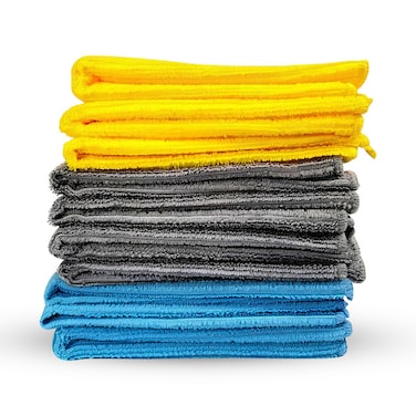 AGC Microfiber Towels - Ultra Soft, Super Absorbent, Lint-Free Cleaning Cloths for Cars, Home, and Kitchen (10 Pack)







