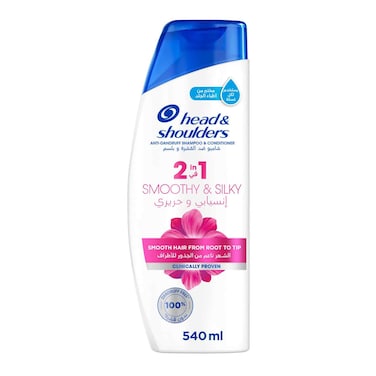 Head &amp; Shoulders 2in1 Smooth &amp; Silky Anti-Dandruff Shampoo with Conditioner,&nbsp;540ml