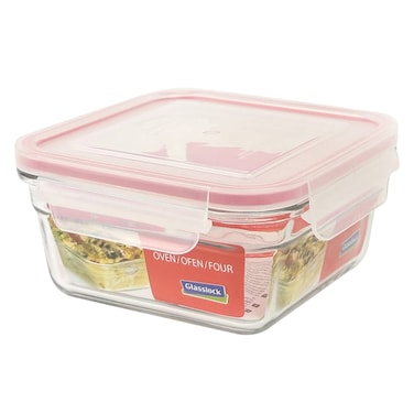 Glasslock Square Food Container, Safe For Oven 900ml (Ocst-165)