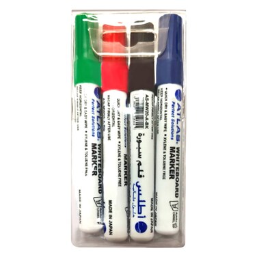 مجموعة أقلام سبورة بيضاء 4 قطع