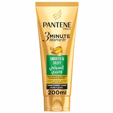 Pantene Pro-V 3 Minute Miracle Smooth &amp; Silky Conditioner + Mask 200 ml&nbsp;