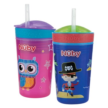 Nuby snack straw with portion, ideal for baby feeding.