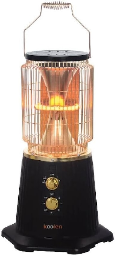 سخان انبوب دائري مع مروحة 1800 واط 807102055 ذهبي/اسود