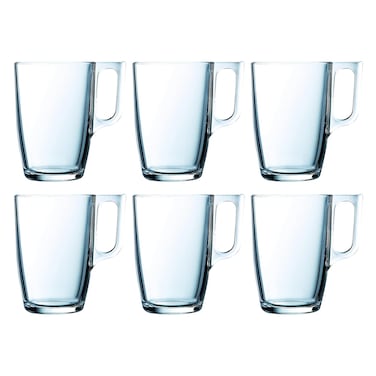 Luminarc Nuevo Mug Set 320ml X 6 Pieces Clear