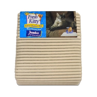 Fresh Kitty Jumbo Foam Litter Mat 40"x25" - Beige