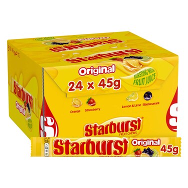Starburst Original Fruit Chews Candy, Pack of 24x45g