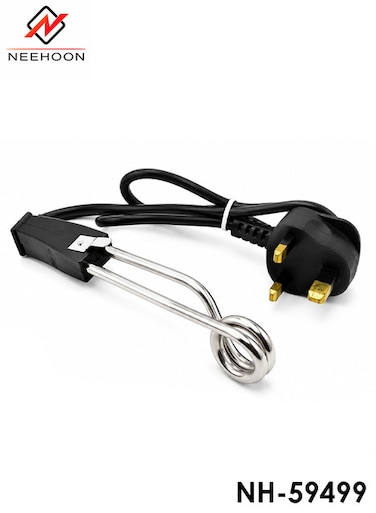 سخان مياه غاطس محمول Neehoon NH-59499 بقوة 500 واط - قضيب تسخين للماء والشاي والقهوة أثناء السفر - قابس بريطاني