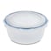 Locknlock-Hsm946, 71-Flulid Ounce Round Salad Bowl, 8.7-Cup, Clear/Blue