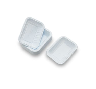 Gulfmaid Awafi, Rectangular Plastic Plate 1/2 Size: 13.9x9.9cm White