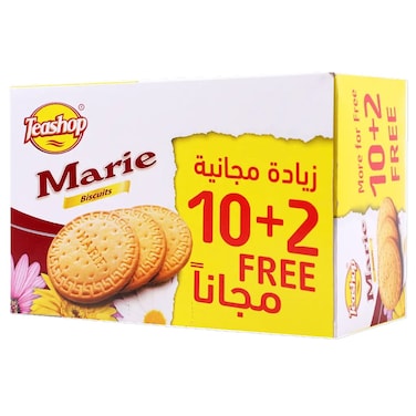 تيشوب بسكوت ماري 90 جرام × 10 + 2 مجانا