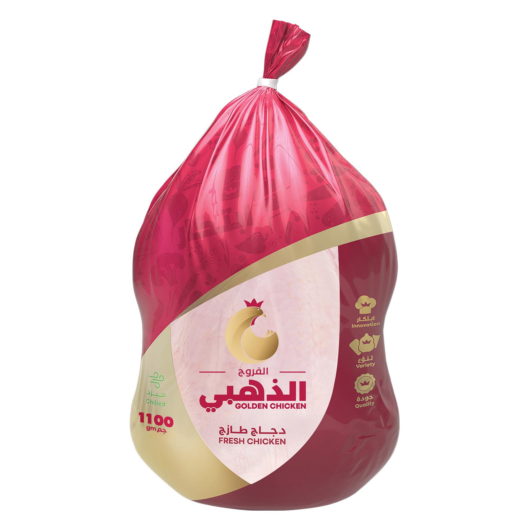 الفروج الذهبي دجاج كامل طازج 1100جرام