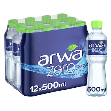 Arwa Water Zero Sodium 500ml &times;12