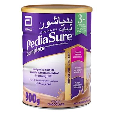 بدياشور + 3 كومبليت غذاء متكامل ومتوازن للأطفال بنكهة الشوكلاته 900 جرام
